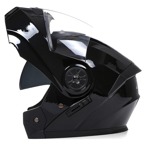 Modular Integrado Casco Moto Cascos Integrales,Casco Abatible con Doble Visera Cascos Integrales ECE Homologado Casco Modular Integrado para Adultos Mujeres Y Hombres I1,L=59-60CM