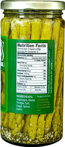 Foster's Pickled Asparagus- Original- 16Oz (3 Pack) - Pickled Asparagus Spears In A Jar - Traditional Pickled Vegetables Recipe For 30 Years - Fat Free Pickled Asparagus- Preservative Free And Fresh #TOP1