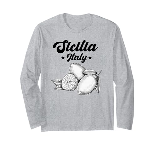 Sicilia Souvenir Italiano Italia Limones Souvenirs de Sicilia Manga Larga