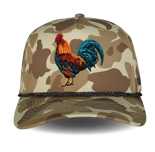 Image of Paramount Outdoors Rooster Trucker Hat Cock of the Walk Performance Stretch Snapback Baseball Cap for Men