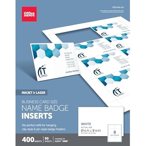 Office Depot Badge Inserts, OD98846 Cover