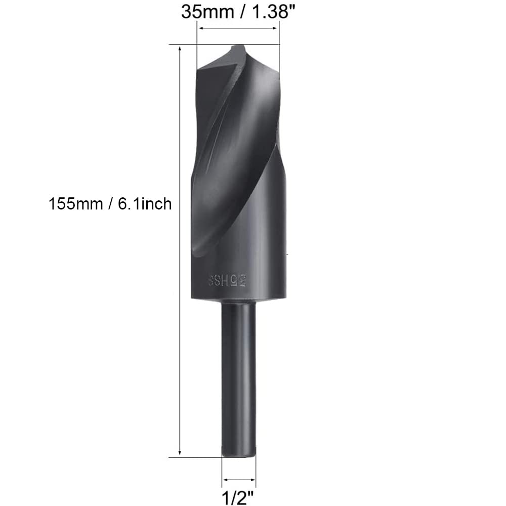 Utoolmart Foret à tige réduite HSS 6542 avec tige droite de 1,27 cm, 1 pièce
