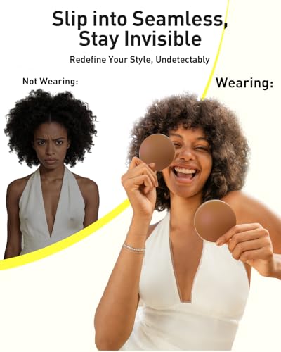 Image of Niidor Adhesive Nipple Covers for Women Sticky Silicone Reusable Pasties Nipple With Travel Case