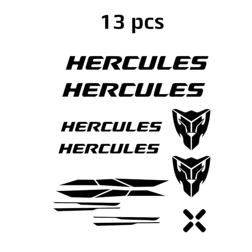 Image of Cycle Stickers - 13-Pack Waterproof Bike Decals for Frame, Helmet - 30 x 3 cm Durable Vinyl Stickers (Black)