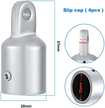 HSEAMALL Eye End Cap Bimini Top Fitting, Stainless Steel Heavy Duty Bimini Top Caps
