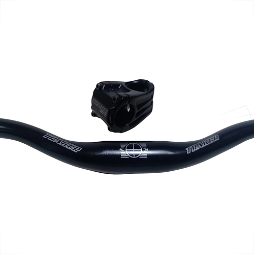 Kit Guidão Falcon 800mm com Mesa para Wheeling, Freeride, Dirt, Downhill, Múltiplas Cores (Preto)