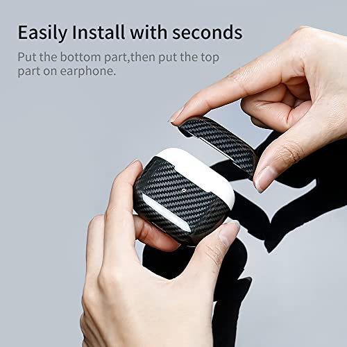 Monocarbon Carbon Fiber Case For Airpods 3 Magnetic Wireless Charging Airpod 3 Cover, Slim Carbon Fibre Cover For Airpods 3 Earbuds-Ultra Protect #TOP7