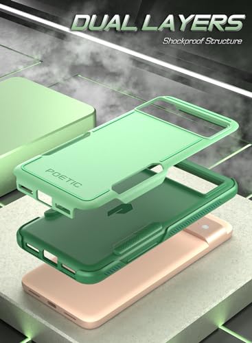 Coque Google Pixel 8 5G fine évitant les bris d'écran avec sa double couche menthe - 3