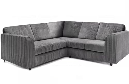 High Back Symmetrical Corner Sofa, 8 Colours (Grey)