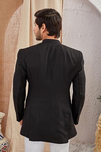 Men's Indian Ethnic Jodhpuri Casual Slim Fit Waist Coat Bandhgala Jacket4
