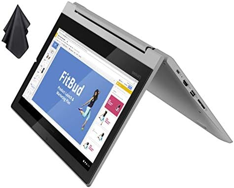 2021 Newest Lenovo Flex 3 2-in-1 Convertible Chromebook, 11.6" HD Touchscreen, MediaTek MT8173C CPU, 4GB RAM, 32GB eMMC, PowerVR Graphics, Dolby Audio, HD Webcam, Chrome OS, Grey + Oydisen Cloth