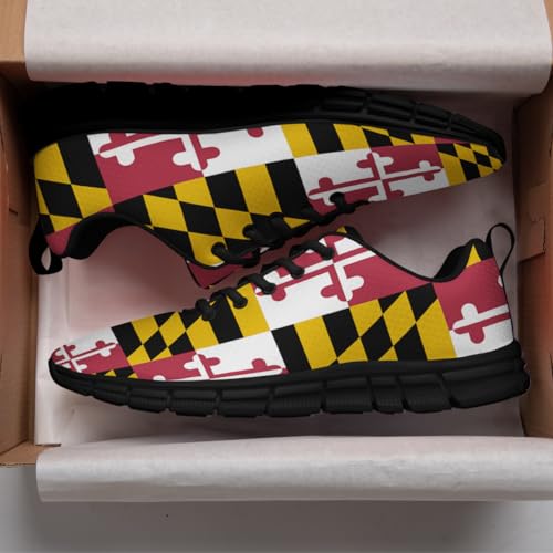 Men Women Maryland Flag Shoes Unisex Running Shoes Non Slip Soft Lightweight Walking Sneakers3
