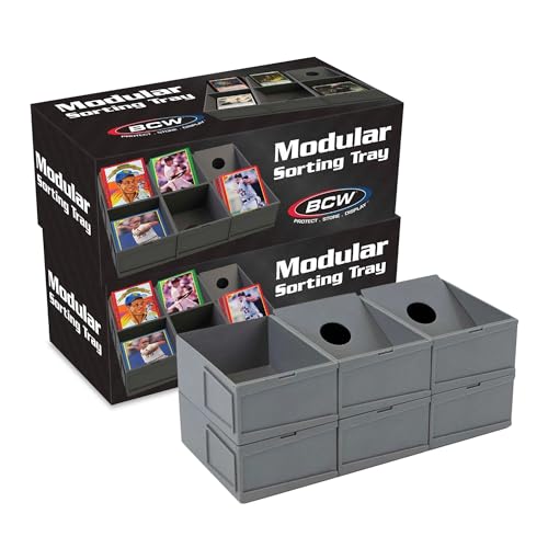 BCW Modular Card Sorting Tray - 2ct | Customizable Display and Storage Grid TCG Sorting Tray | Ideal for Sports Cards, Magic the Gathering, Pokémon, and More