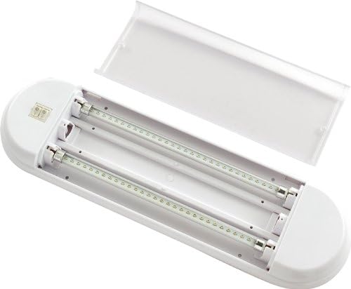 Gold Stars Natural White LED Tube Light Fixture 1 Pack (2 x 180 Lumens) F3528012
