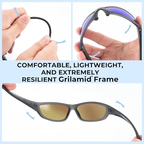 Image of KastKing Hiwassee Polarized Sport Sunglasses for Men and Women, Wrap Sunglasses for Fishing Cycling and Running,UV Protection