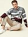 Flygo Men's Cow Sweater Harajuku Oversized Sweaters Chunky Casual Knit Pullover Jumper Fall Winter Fashion(Burgundy-L)