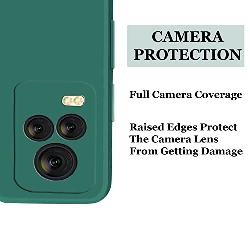 Image of A rtistque Liquid TPU Silicone Matte Shockproof Flexible with Camera Protection Soft Back Cover Case for Vivo V20 pro - Dark Green