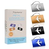 ✈【Premium-Material】Gepäckanhänger aus Aluminiumlegierung + Umhängeband aus Edelstahl, langlebig und kann den Anhänger an der richtigen Stelle halten. Nicht leicht zu beschädigen.