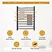 DELAVIN 10 Bars Bathroom Towel Warmer, Timer and Temperature Control, Electric Heated Towel Rack, Wall Mounted/Standing Towel Heater with Hardwired and Plug in Options, Mild Steel, Matte Black