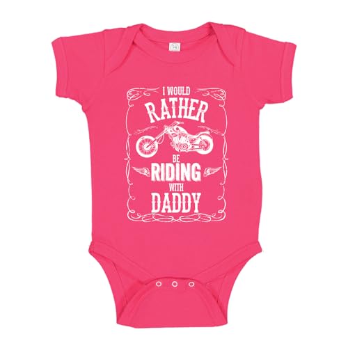 Image of I'd Rather Be Riding with Daddy Baby Bodysuit One Piece Infant Romper or Toddler T-Shirt