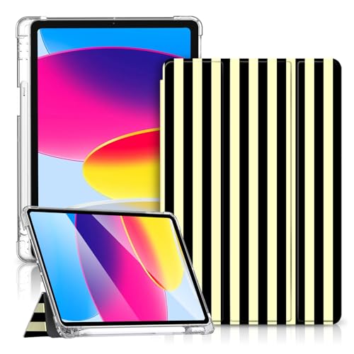 Coque iPad 11 A16 2025 rayée avec mise en veille automatique pour travailler au café en toute sécurité