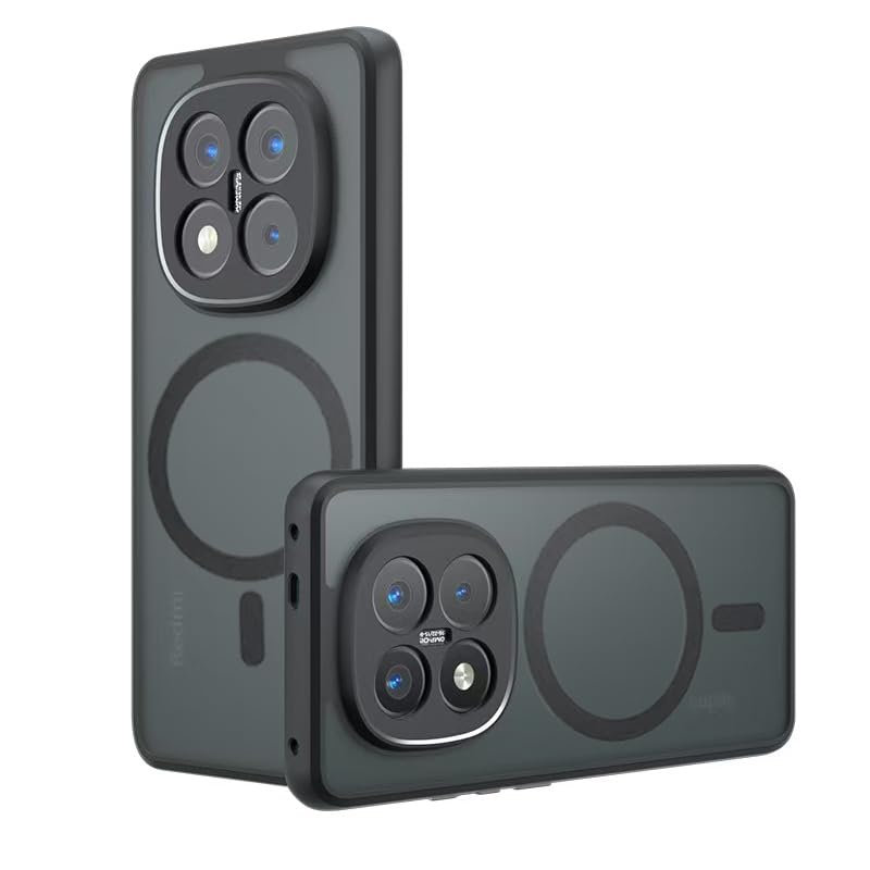 JNERBUYI Funda Anticaída para Xiaomi Redmi Note 14 Pro+ Plus 5G, Carcasa Magnética, Admite Soporte para Coche y Carga Inalámbrica, Funda Mate Antihuellas.