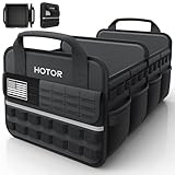 HOTOR Tactical Car Trunk Organizer - Foldable Trunk Organizer for SUV with Front...