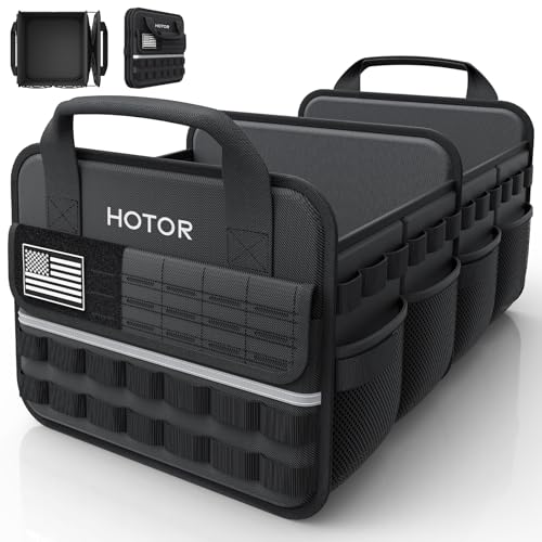 HOTOR Tactical Car Trunk Organizer - Foldable Trunk...