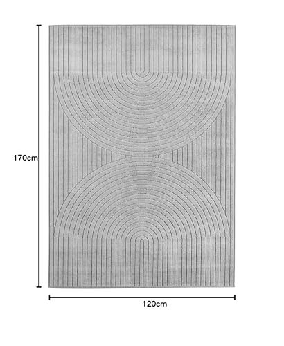 Tapis extérieur résistant à la pluie gris SIMPEX lavable pour terrasse