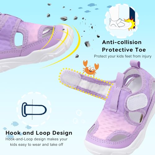 Image of BARERUN Kids Water Shoes Boys Girls Barefoot Aqua Socks for Swim Surf Pool Beach Sport Lightweight Breathable Sandal Athletic Slip-On Sneaker for Toddler Outdoor Indoor