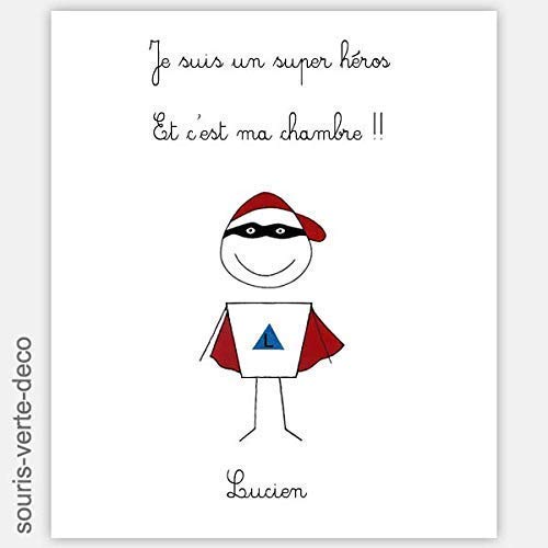 Plaque De Porte Super Heros Avec Prenom Deco Chambre Garcon Enfant Bebe Cadeau Naissance Personnalise Amazon Fr Produits Handmade