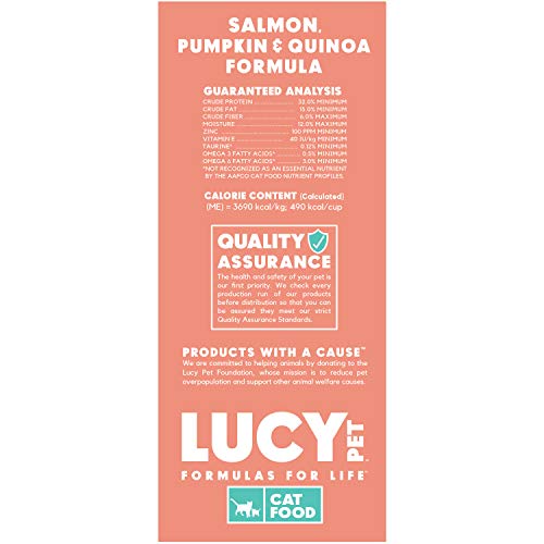 Lucy Pet Cat Salmon, Pumpkin, & Quinoa 10Lb #TOP4