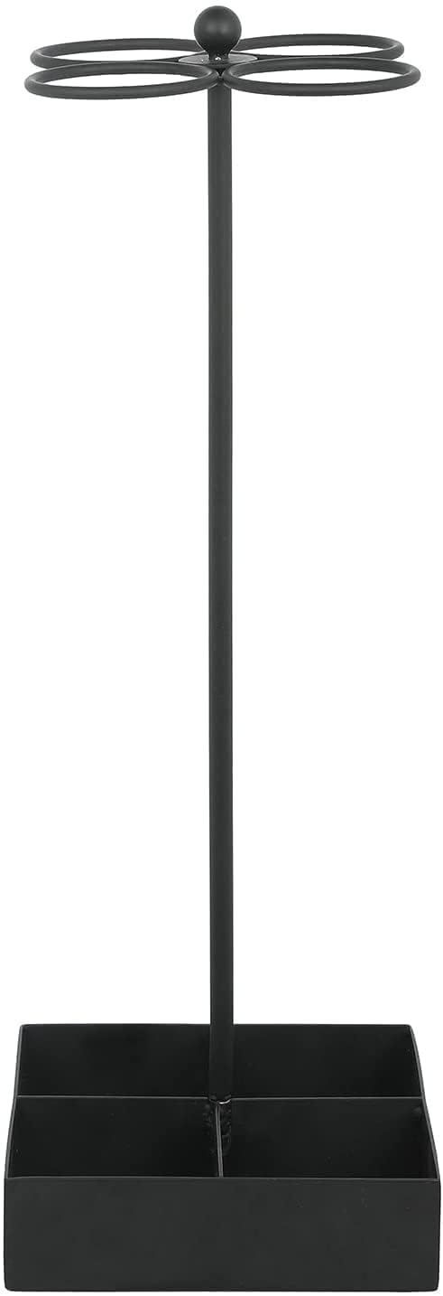 52116 Space saving broom stand/mop stand for Indian home/office and commercial spaces/Modern stylish broom holder - Black-image-6