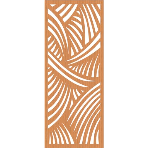 Image of 35 3 /8 inch W x 89 3 /8 inch H x 1 /4 inch T Chester Decorative Fretwork Wood Wall Panels, Cherry