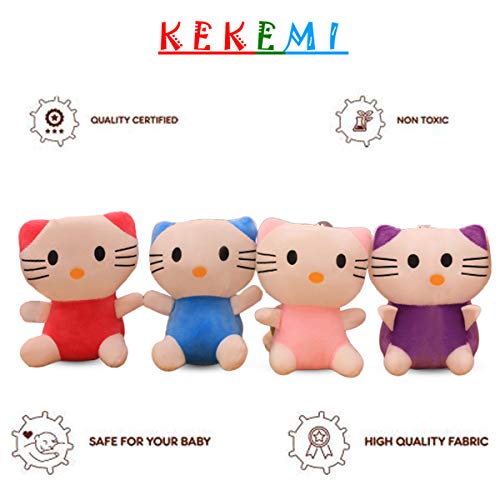 Image of KEKEMI Non-Toxic Hugable Cute Stuff Teddy Bear Soft Toys for Kids /Gift, Size - 7 Inches (Pack of 4)