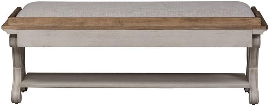 Liberty Furniture Farmhouse Reimagined White Bed Bench
