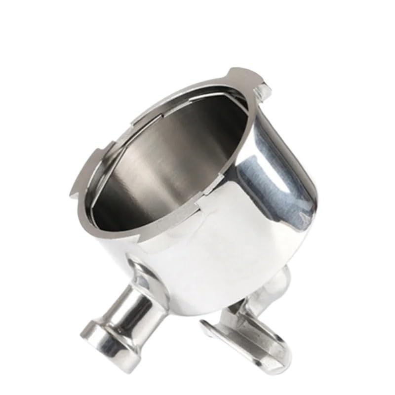 Compatible Para Delonghi Portafiltro sin fondo doble pico 51mm | Base abierta permite observar todo el flujo de extracción(Double Spout,Pressurized 1cup)
