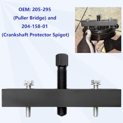 ZKTOOL Kurbelwellen-Riemenscheiben-Abzieher, Schwingungsdämpfer-Riemenscheiben-Abzieher, Werkzeug zum EIN- und Ausbau der Riemenscheibe, Kompatibel mit Ford 2.0 EcoBlue TDCi, OEM 204-158-01, 205-295