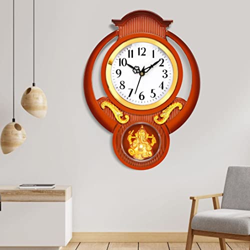 Image of Estron Analog Stylish New Models Wall Clock with Photo Frames for Home Living Room Hall Bedroom (Size Height 33 CM X Width 22 CM)- Home Decor Big Size Wall Clock 9781 lb mej 1