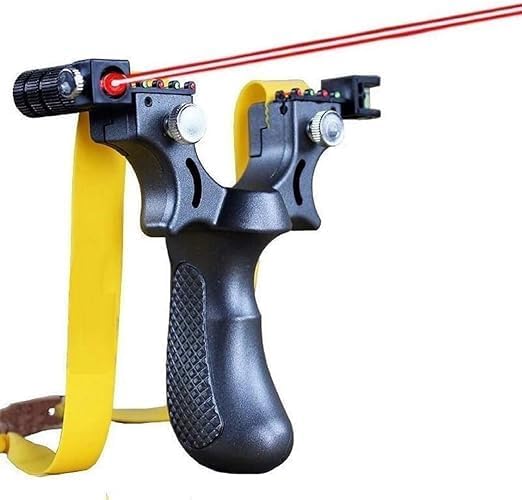 Sling Shot Using Rubber Band Professional Resin Laser Slingshot Adjustable Catapult for Adults and Beginner Youth for Outdoor Games - Laser Guided Slingshot Gulel Toy Slingshot for Kids.