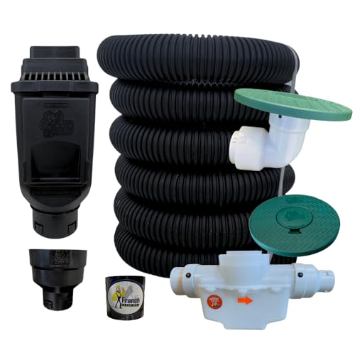 French Drain Man Downspout Extensions Kit with Basin