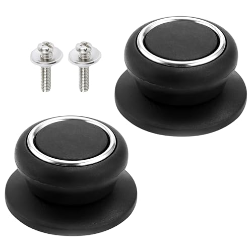 Maniglia Coperchio Casseruola Pomello,Manopole Universali per Coperchi in Bachelite e Acciaio Inox, Maniglie di Ricambio Antiscottatura per Coperchio di Pentola,Compatibili con Vari Coperch