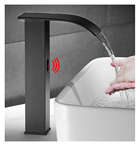 Grifo negro monomando con agua fría y caliente para lavabo sobreencimera 7