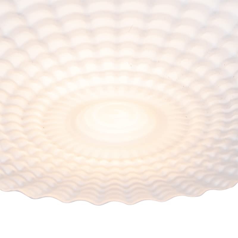Qazqa classic-antique Deckenleuchte, Deckenlampe - Nohmi - Weiß, Rund, 2-flammig, 35cm, Ideal als Badezimmerlampe und