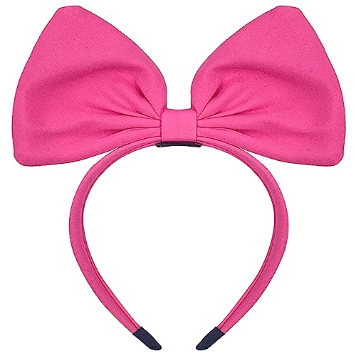 Bnikion Diadema de lazo rosa para mujer, disfraz de Halloween, cosplay, fiesta, Navidad, disfraz