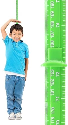 Height Measurement for Wall, Children Height Ruler, 3D Removable Growth Chart, Splicing Sliding Measuring Ruler for Kids and Nursery 79 inch (Green)