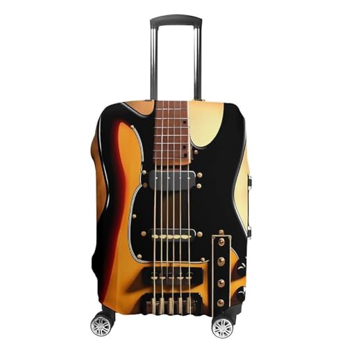 Instrumental Guitar Luggage Cover, Elastic Luggage Protector Fits 19-32in Suitcases, Washable & Anti-Scratch Suitcase Cover for Men Women S