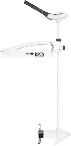 Minn Kota 1363422 Riptide Maxxum - Motor de arrastre para agua salada con maximizador digital protector de arco pestillo y soporte de puerta empuje