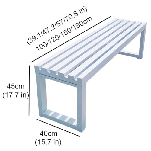 Banc d'extérieur en métal résistant aux intempéries pour terrasse - 3