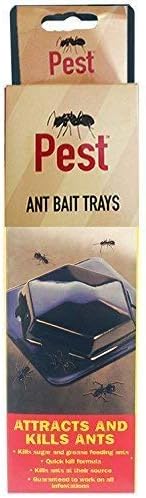 ANT BAIT TRAYS TRAPS (3 PK) - QUICK AND EFFICIENT COCKROACH, ANT, WOODLICE, INSECT KILLER